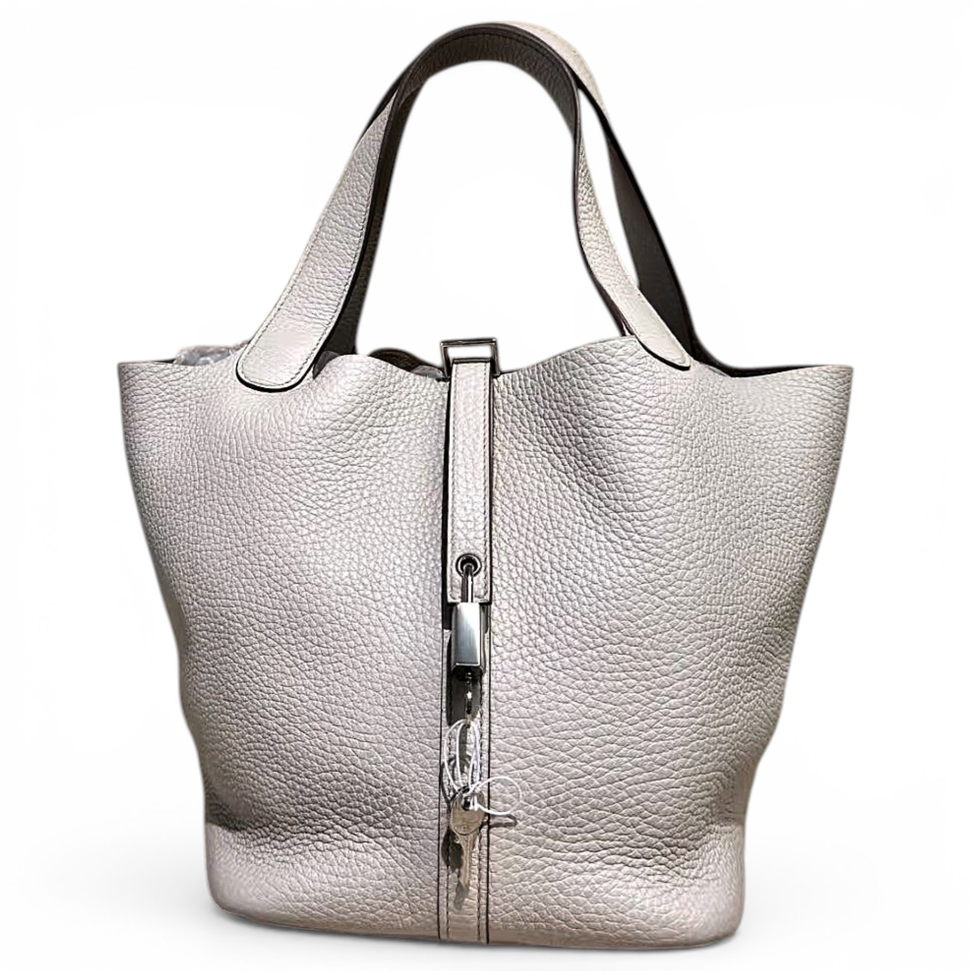 Picotin leather tote