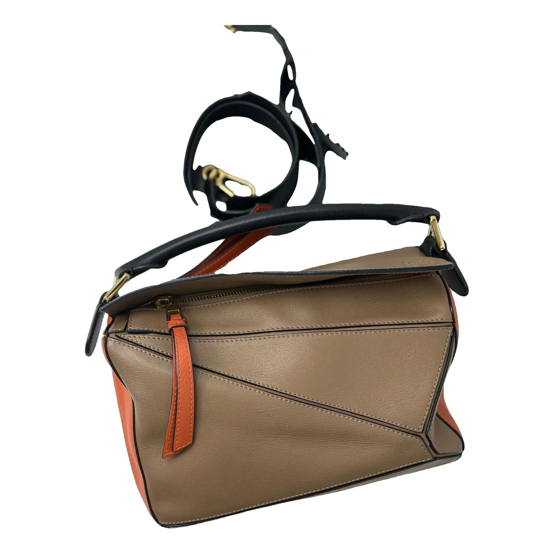 Puzzle leather mini bag