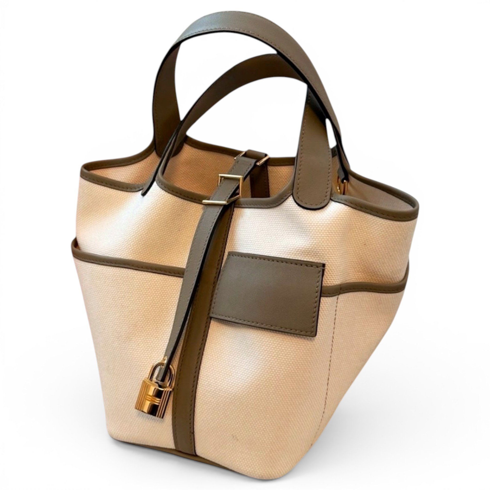 Picotin linen handbag