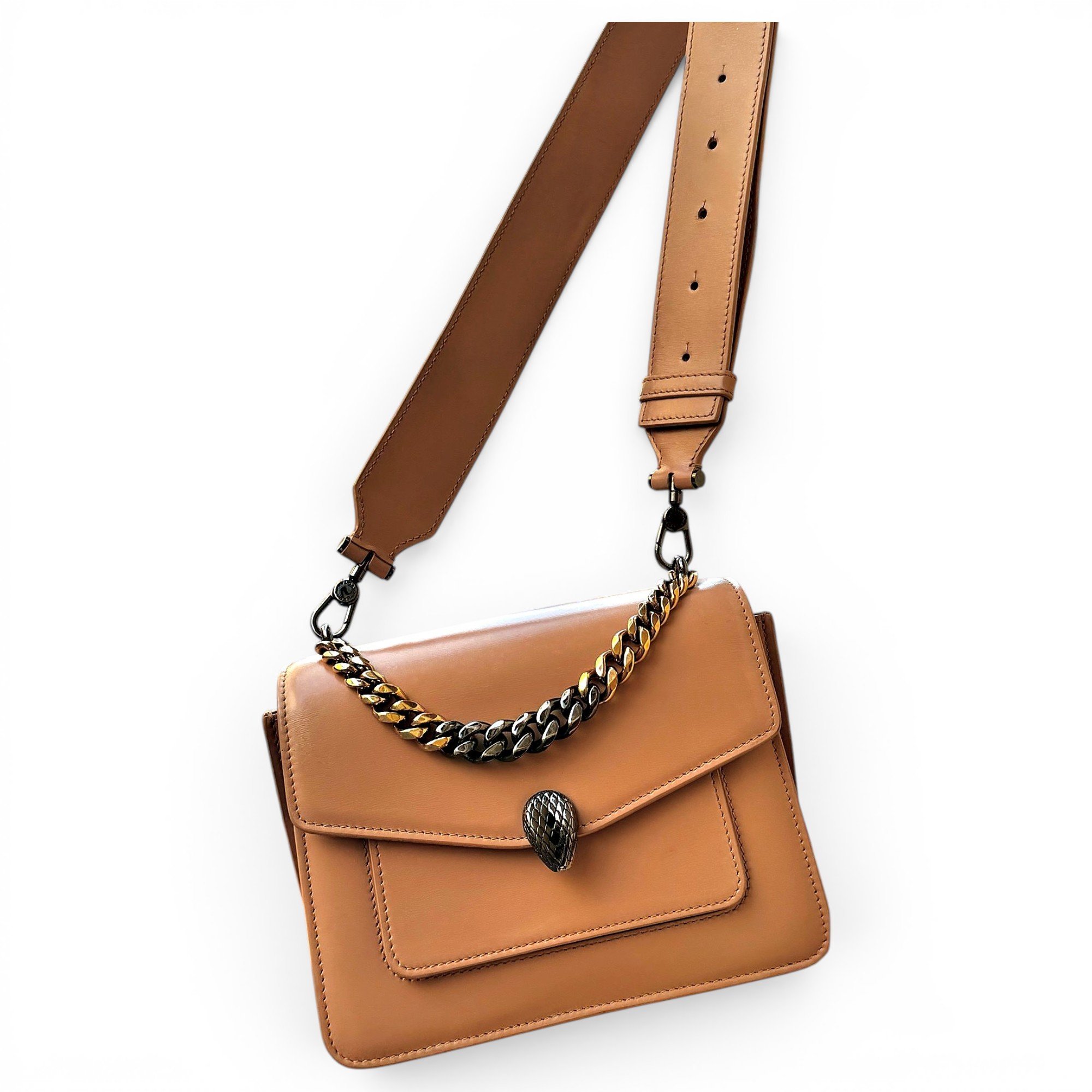 Bvlgari Serpenti leather handbag