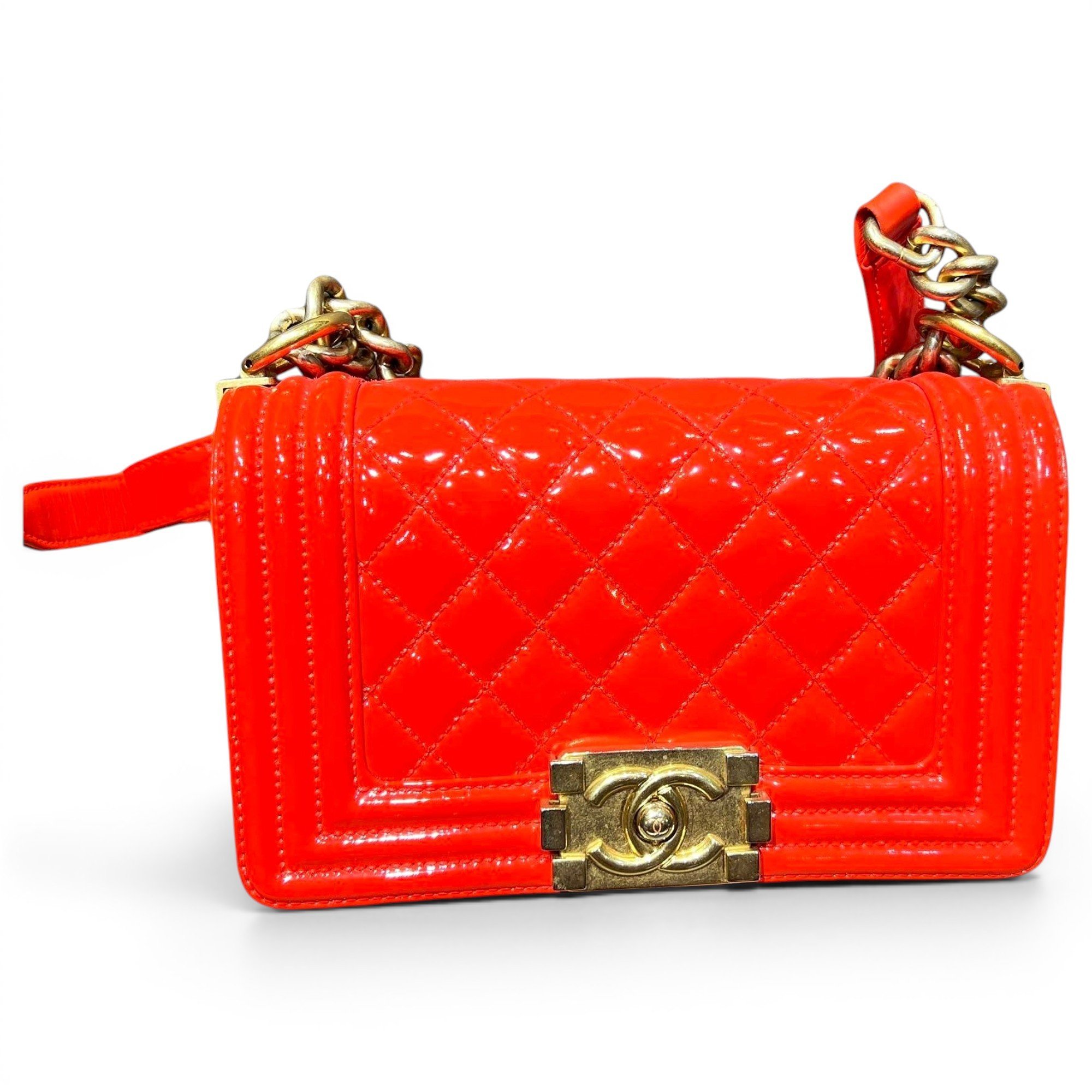 Boy patent leather crossbody bag