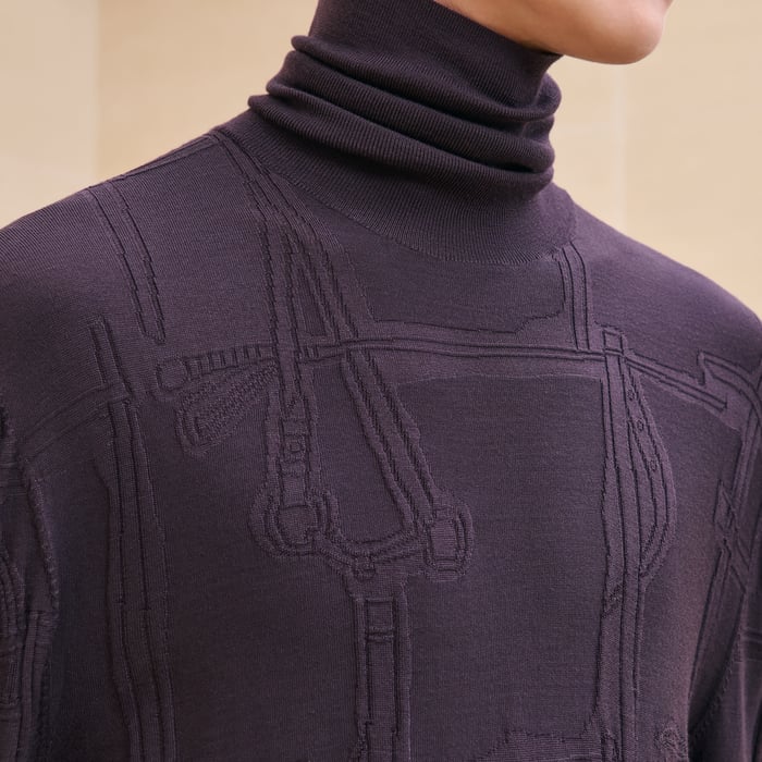 Grenat "Jeu De Points Harnais" Turtleneck Sweater