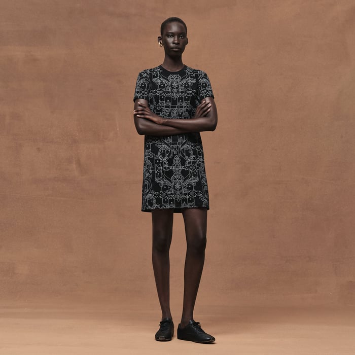Noir "Ferronnerie Remix" Straight Dress