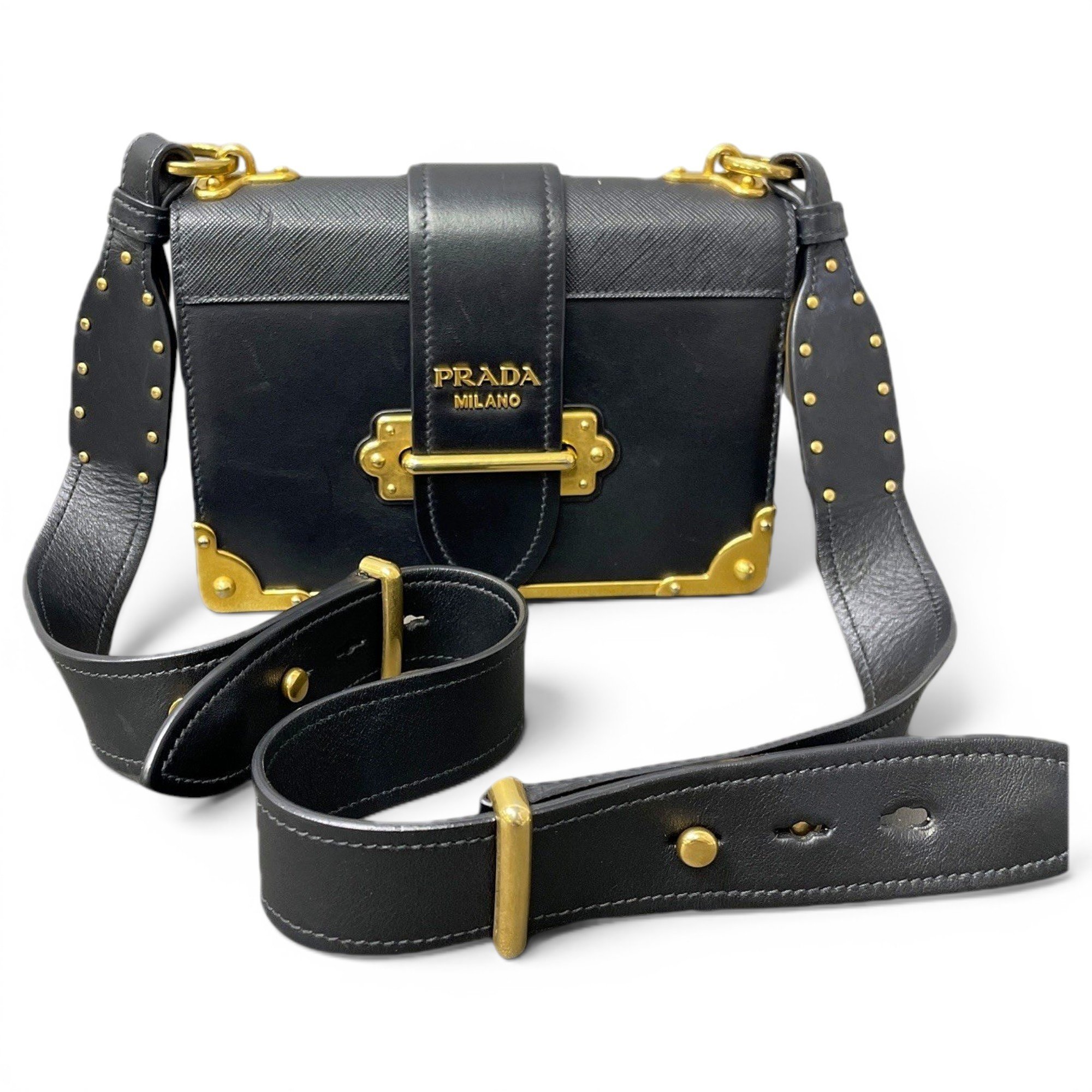 Cahier leather handbag