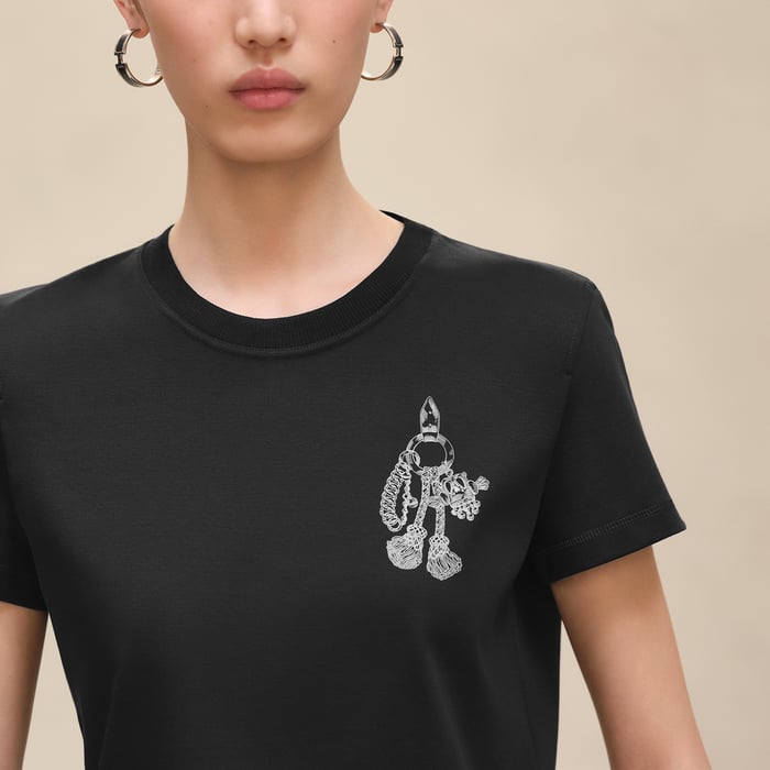 Noir Printed Straight T-shirt