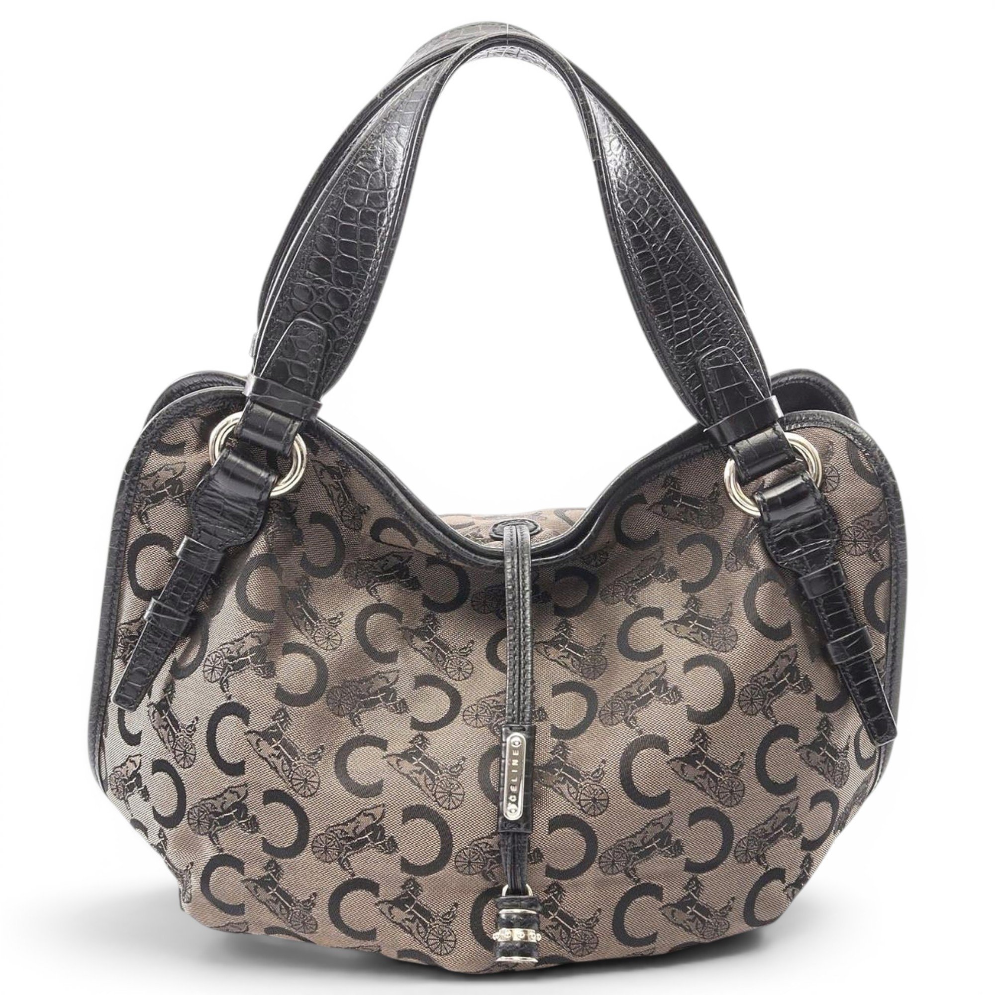 Black Belt leather handbag
