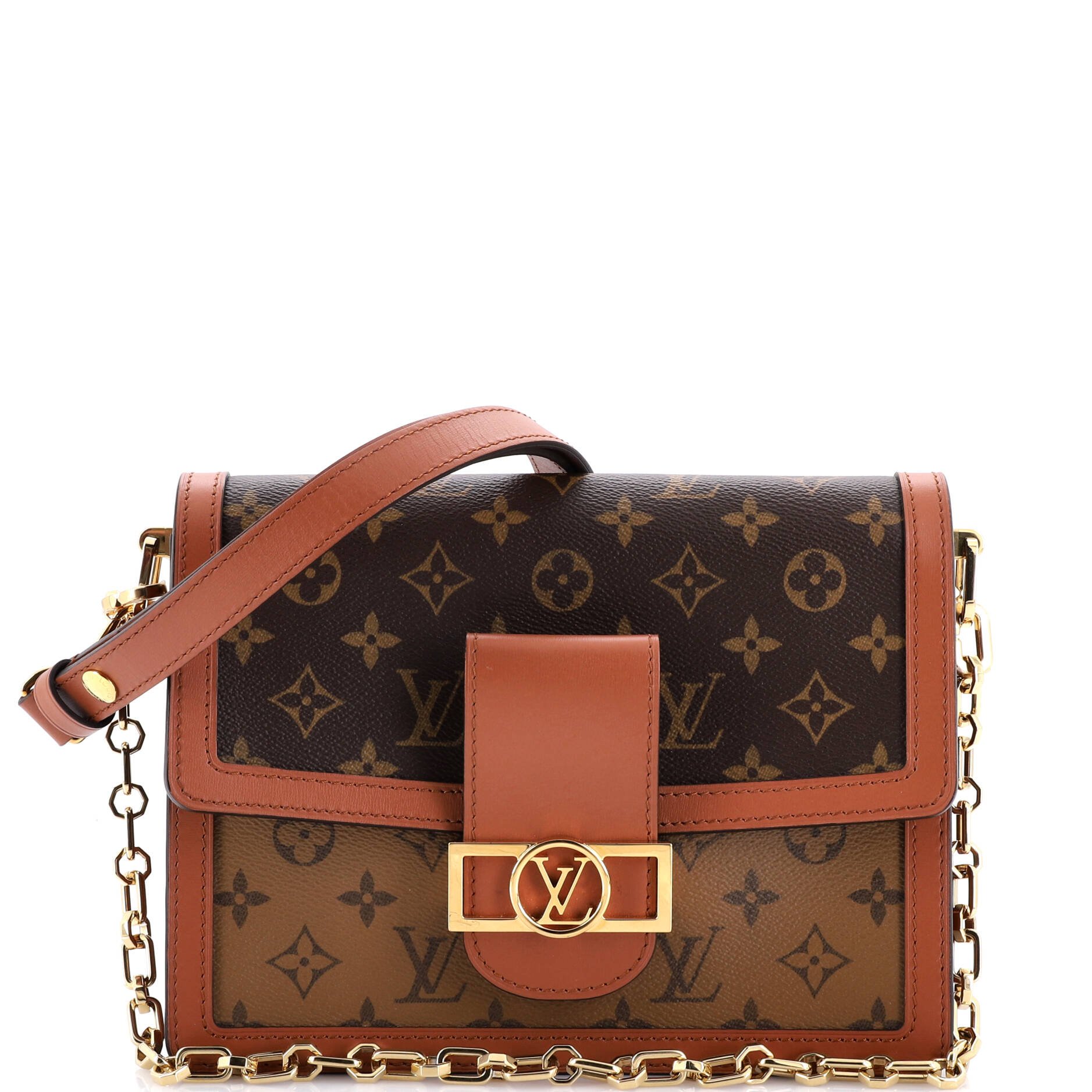 Louis Vuitton Dauphine Shoulder Bag Reverse Monogram Canvas MM