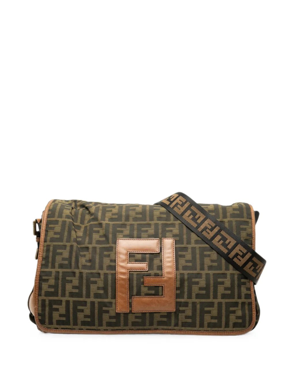 2000-2010 Zucca Canvas FF Messenger Bag crossbody bag
