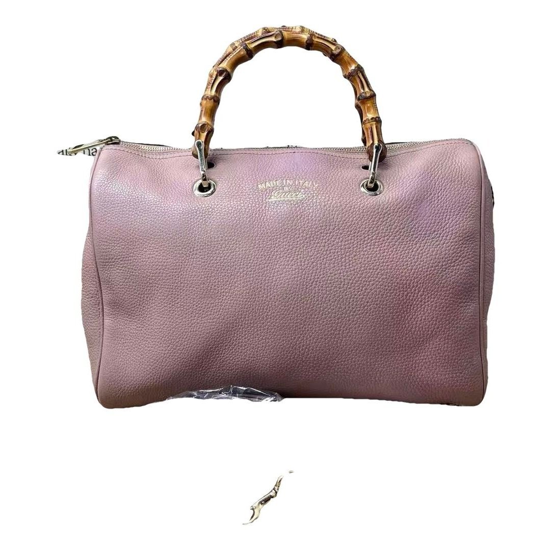 Bamboo Shopper leather handbag