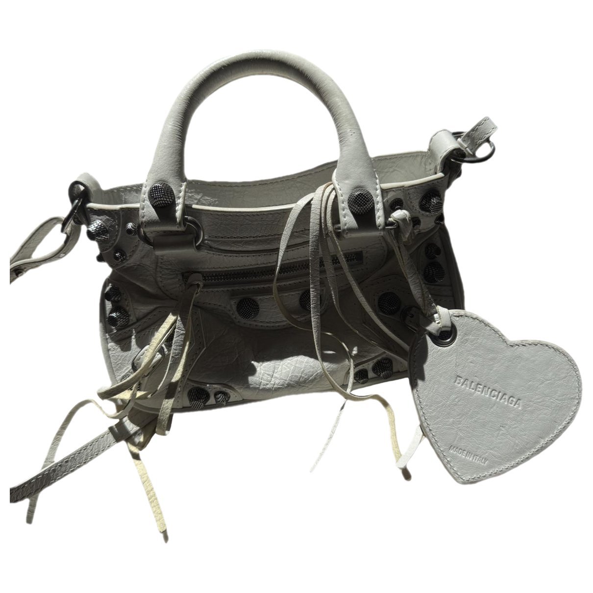 City leather handbag