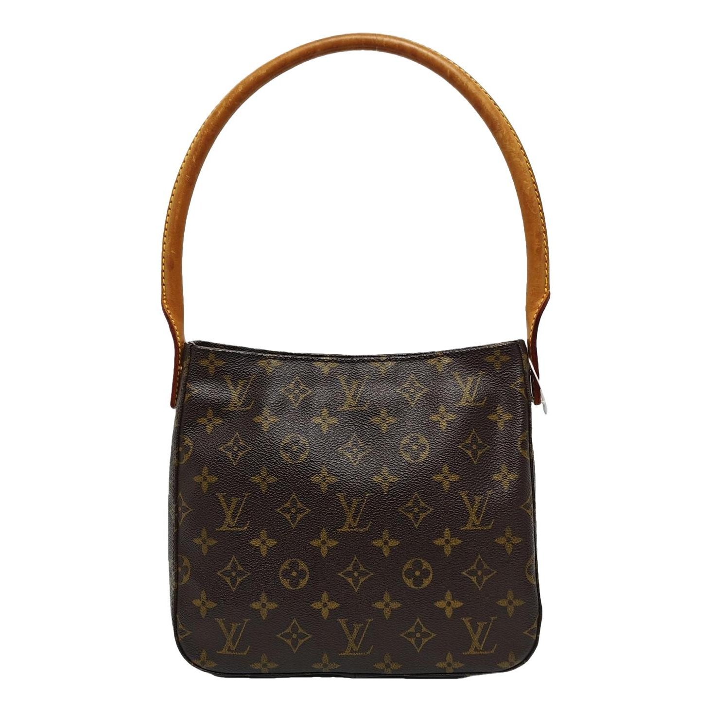 Looping leather handbag