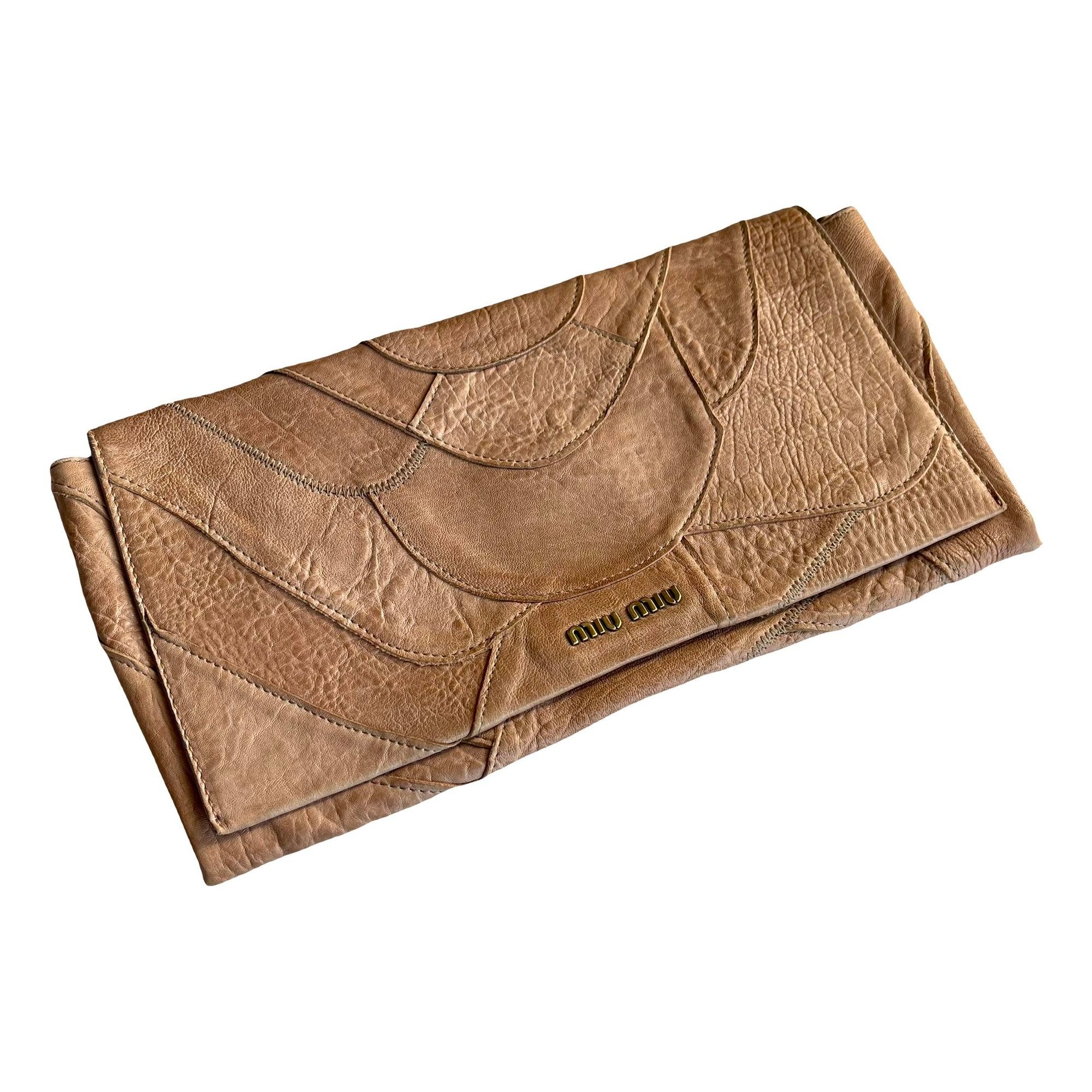 Leather clutch bag