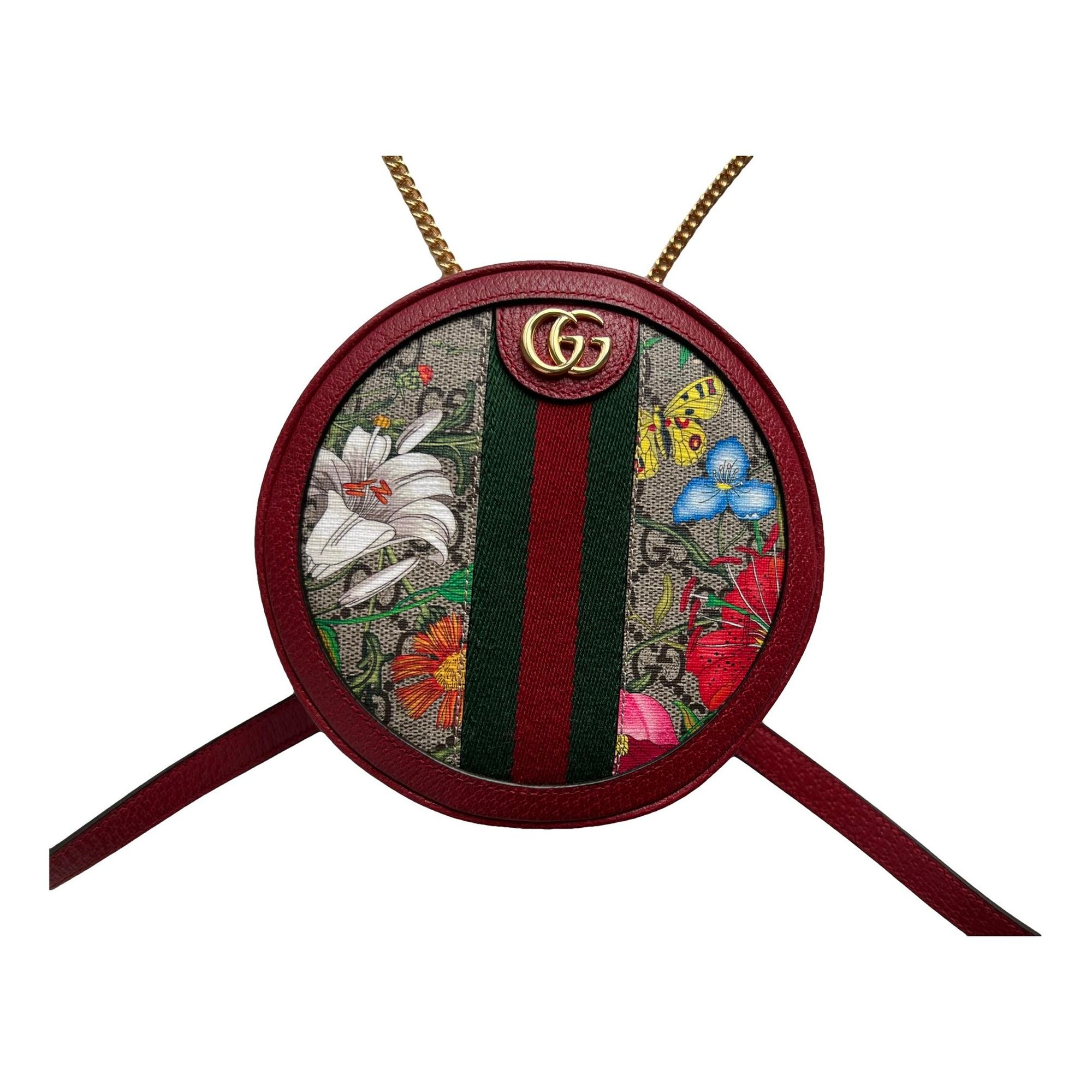 Ophidia Round leather backpack