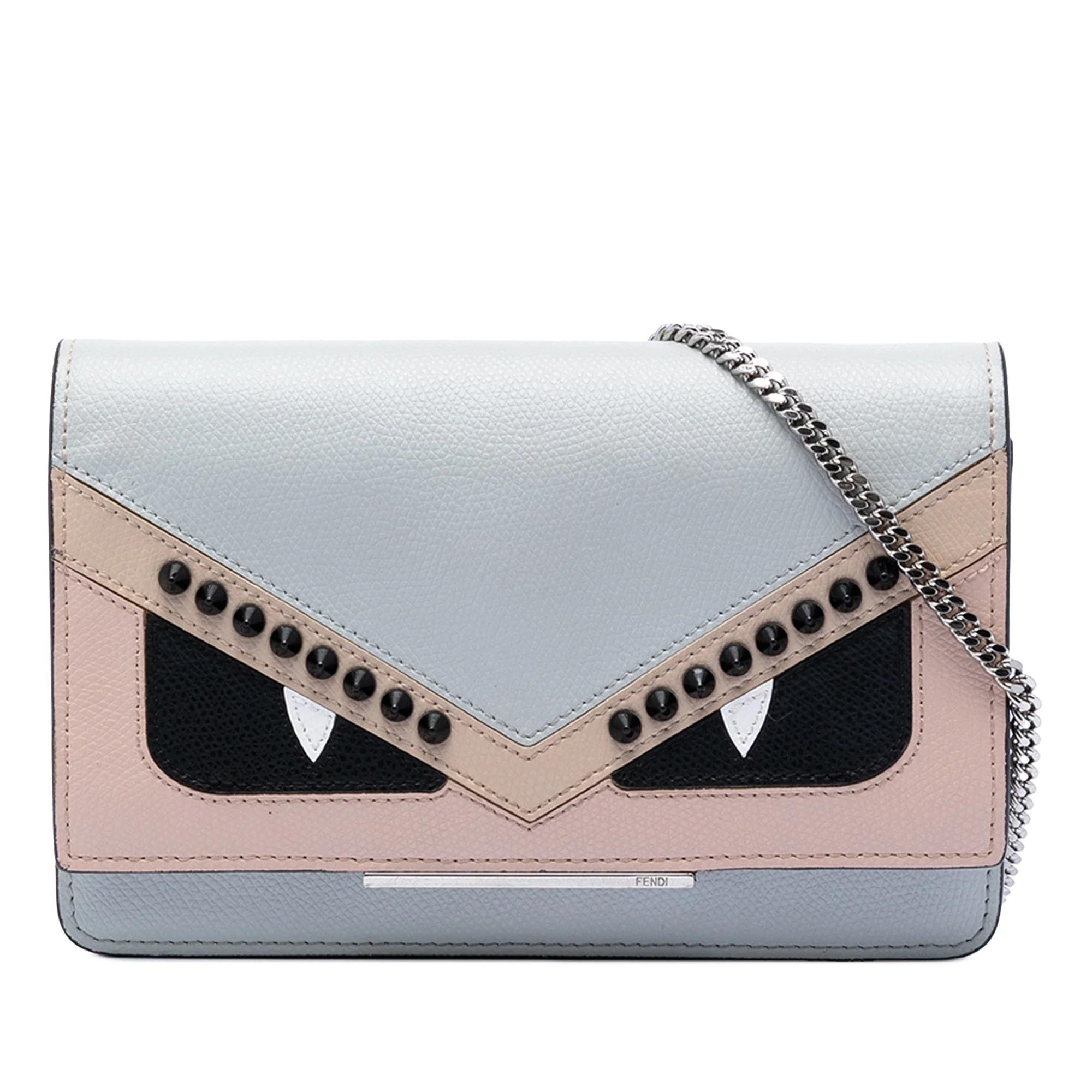 Wallet On Chain leather crossbody bag