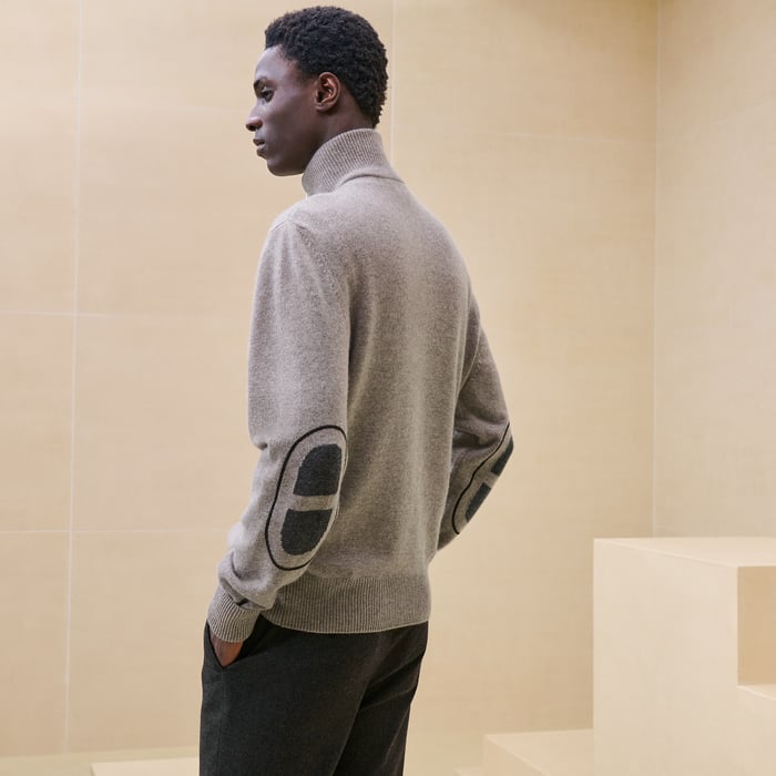 Tourbe Cashmere "Maillon Chaine d'Ancre" Full-zip Jacket