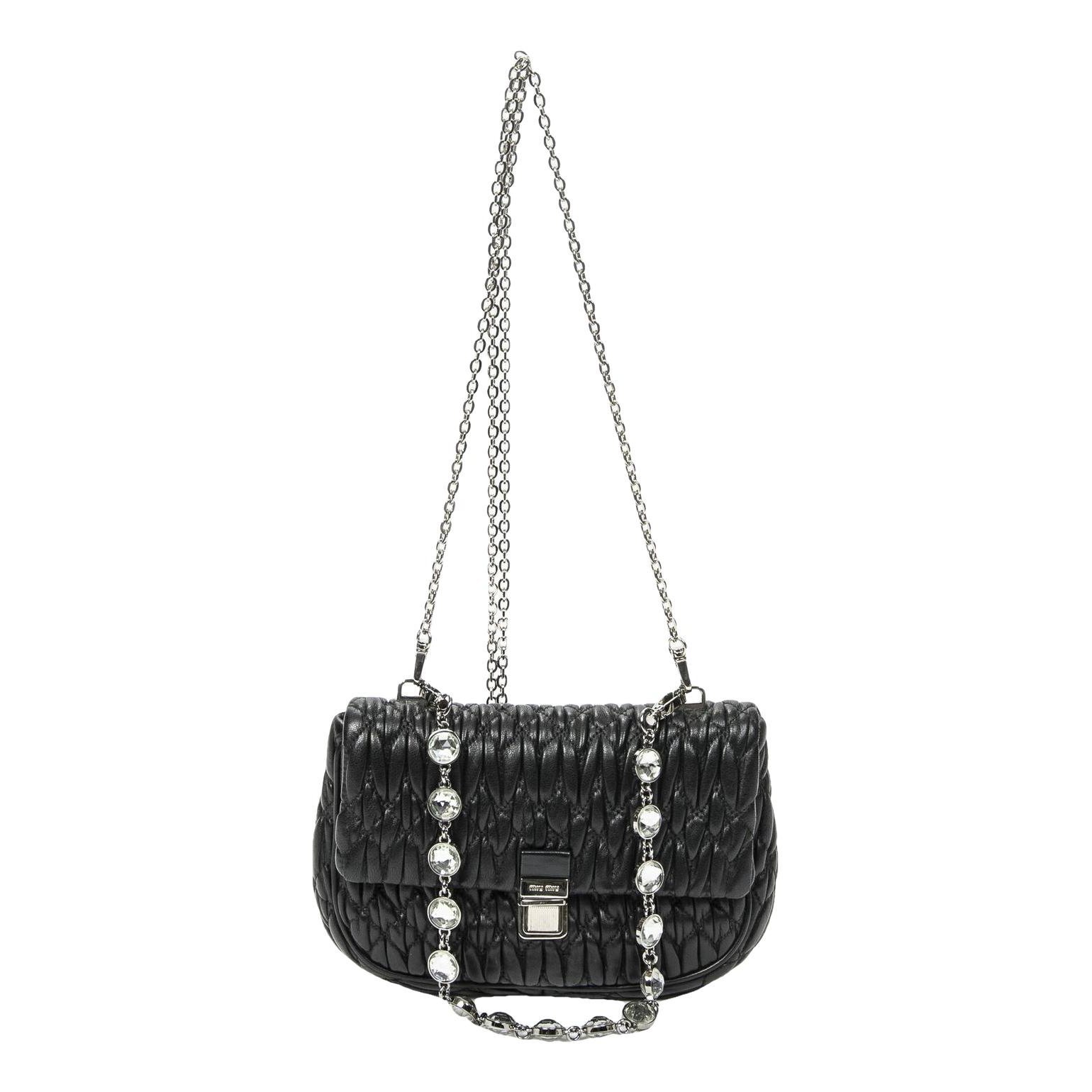 Matelassé leather crossbody bag