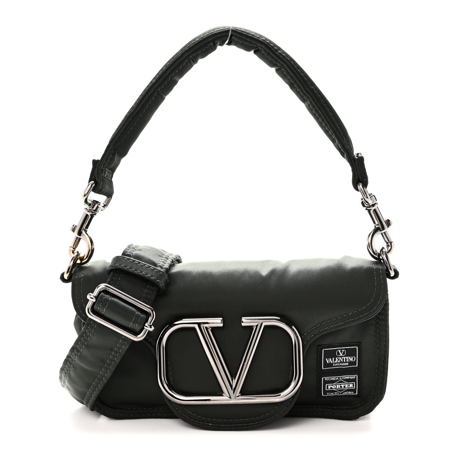 Valentino Garavani X PORTER Technical Fabric Vlogo Loco Small Crossbody Bag Khaki