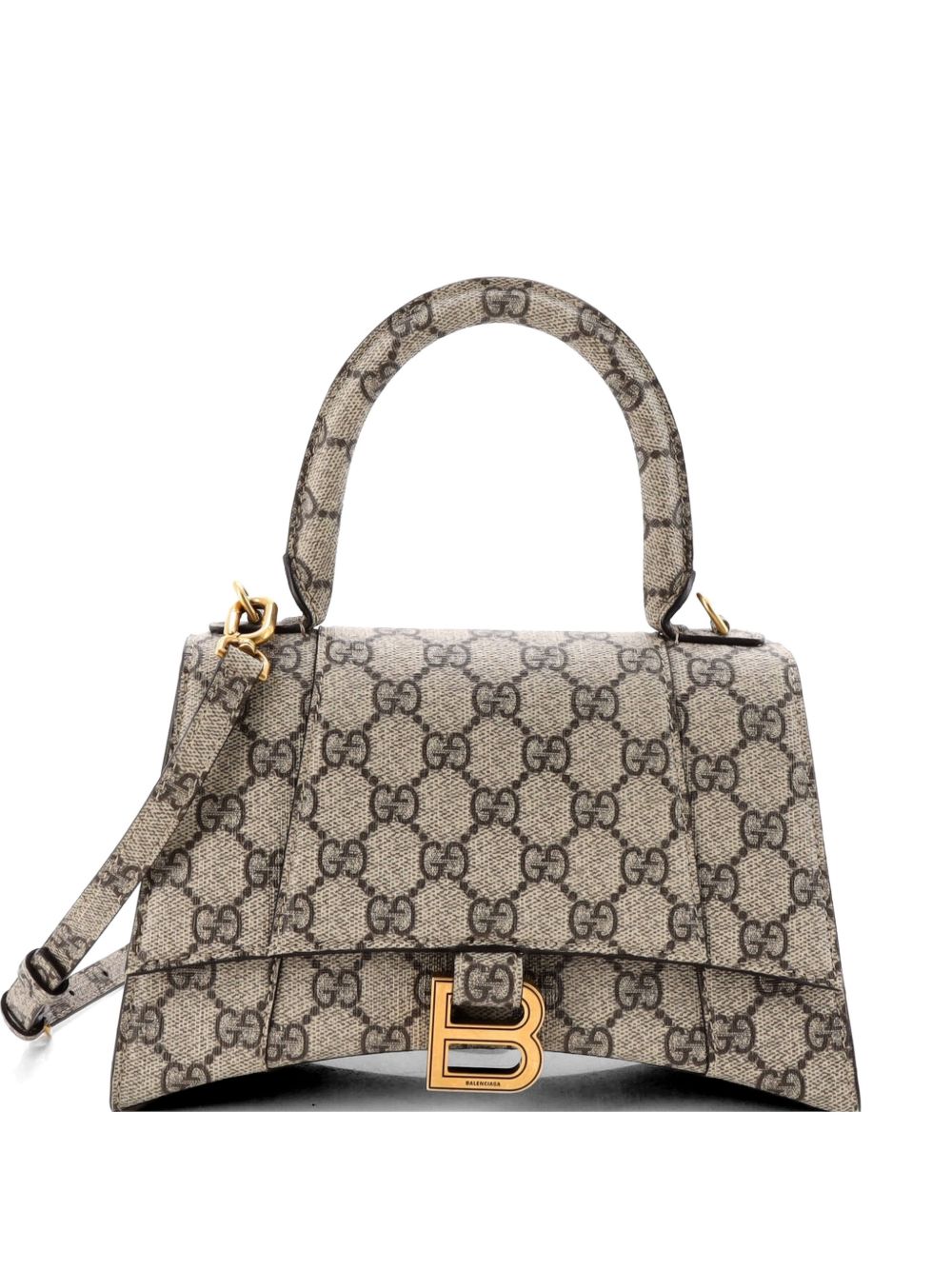 x Balenciaga The Hacker Project Hourglass Top Handle Bag GG Coated Canvas Small shoulder bag