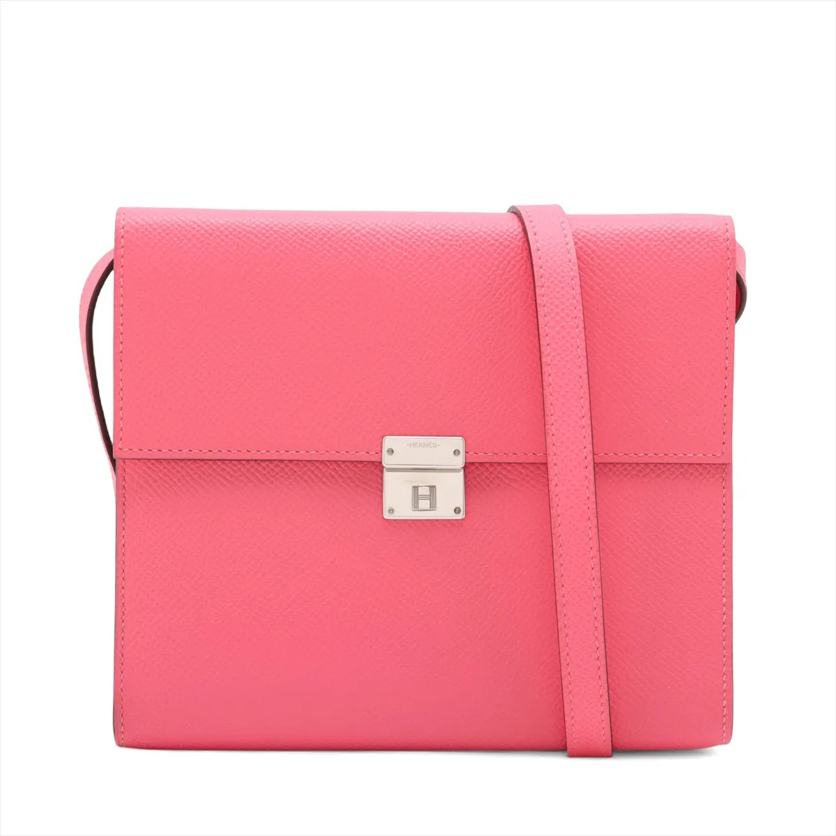 Hermès Click 16 Veau Epsom Rose Azalee Silver Metal Fittings