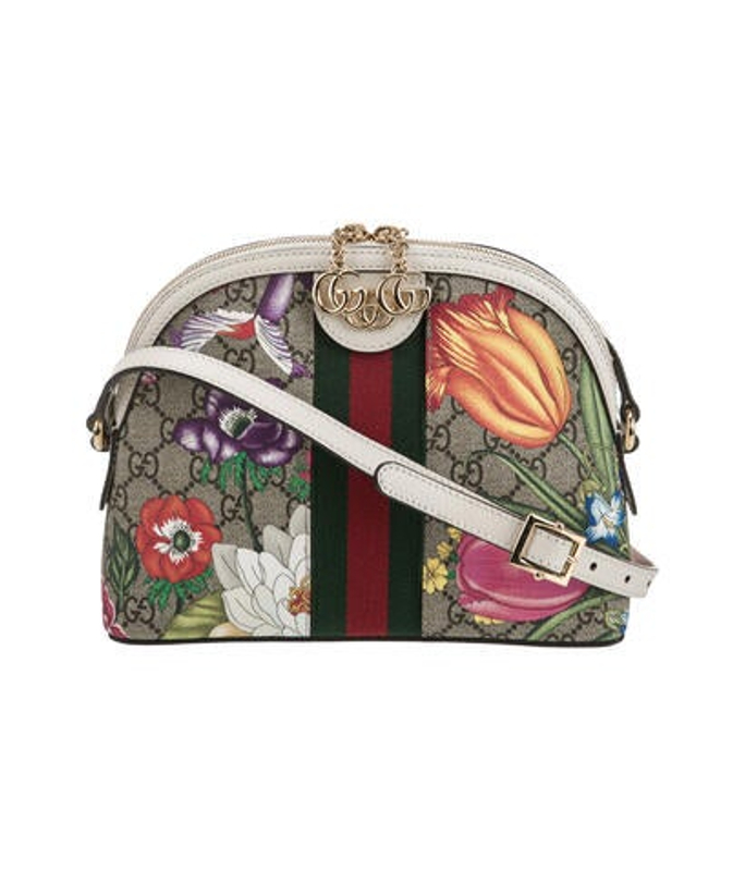 Gucci Flora Floral Gg Supreme Dome Shoulder Bag