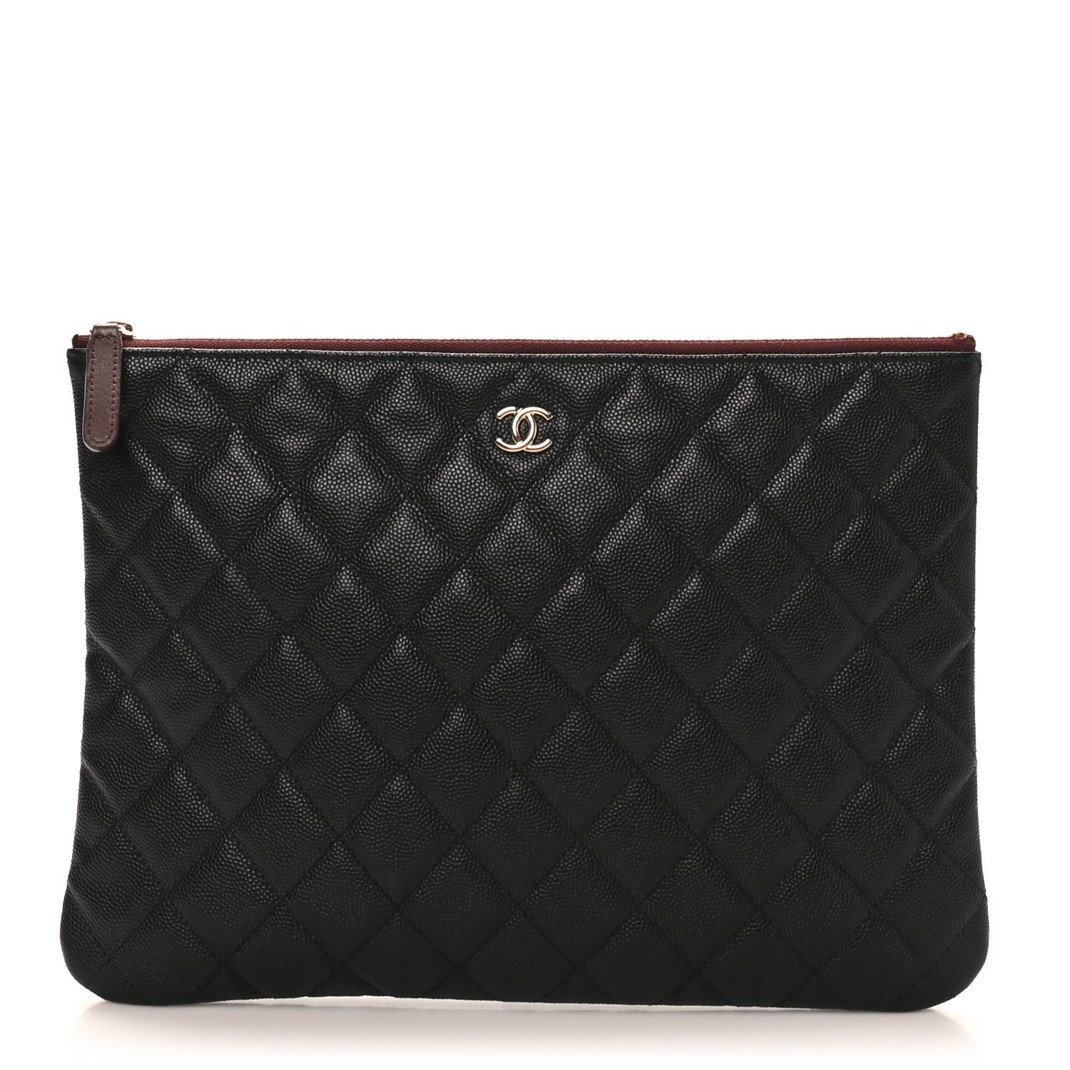 Chanel Caviar Quilted Medium Cosmetic Case Black