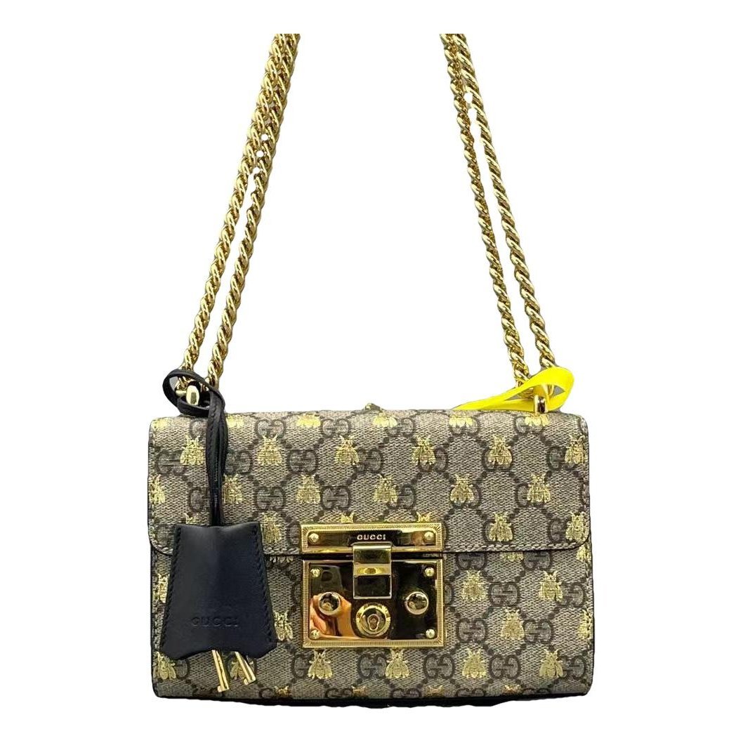 Padlock leather handbag