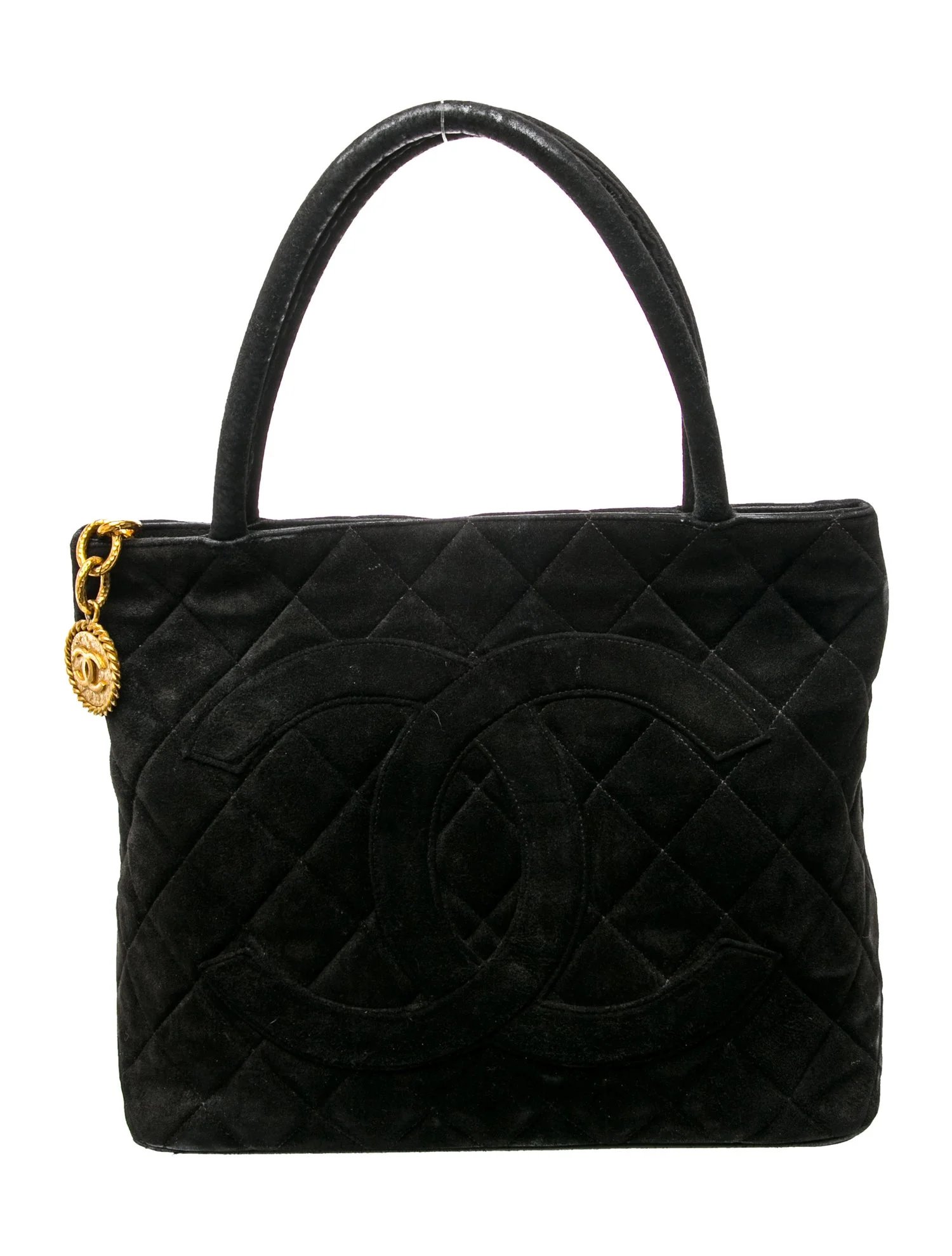Suede Medallion Tote