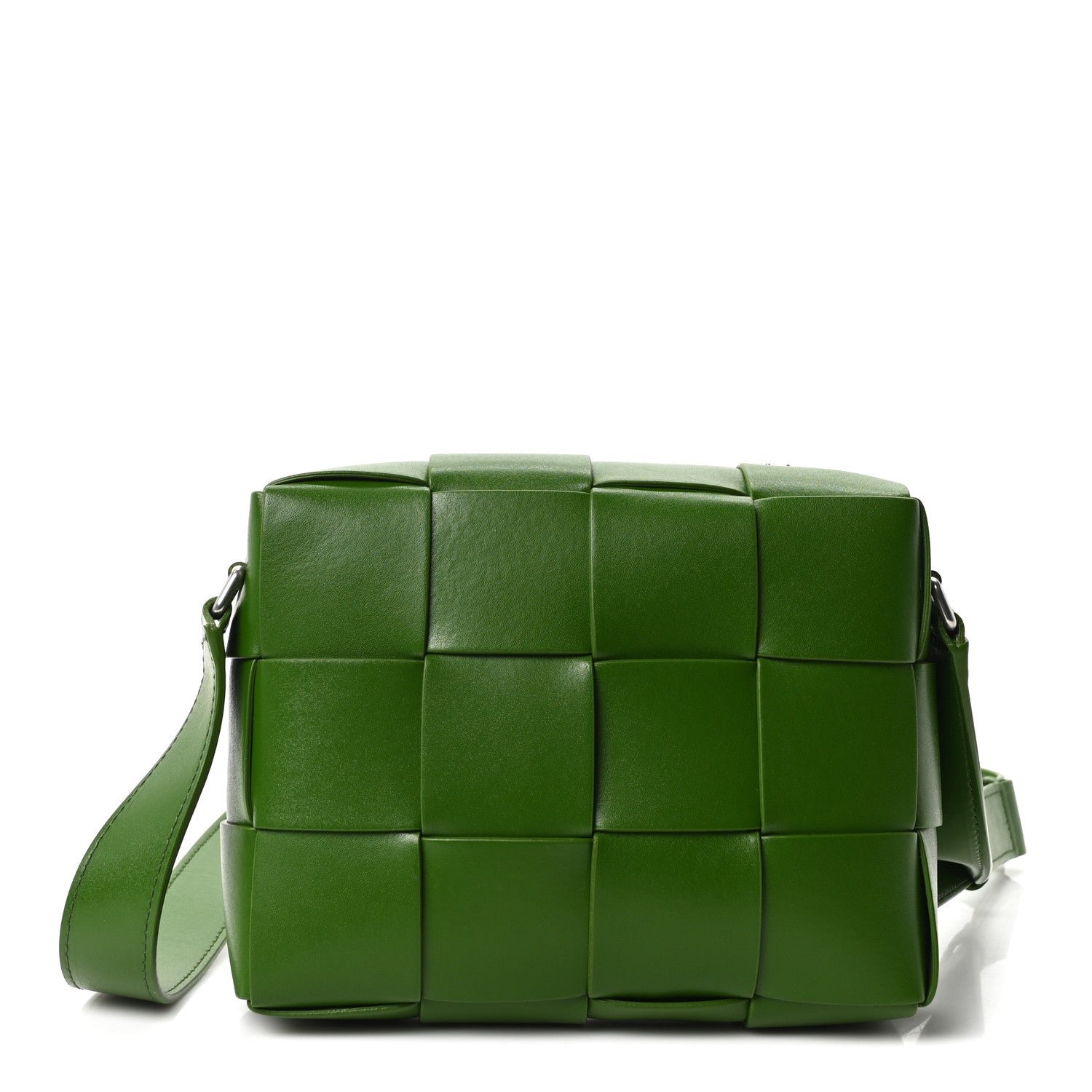 Bottega Veneta Calfskin Maxi Intrecciato Cassette Camera Bag Avocado