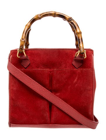 Bamboo Top Handle Bag Vintage