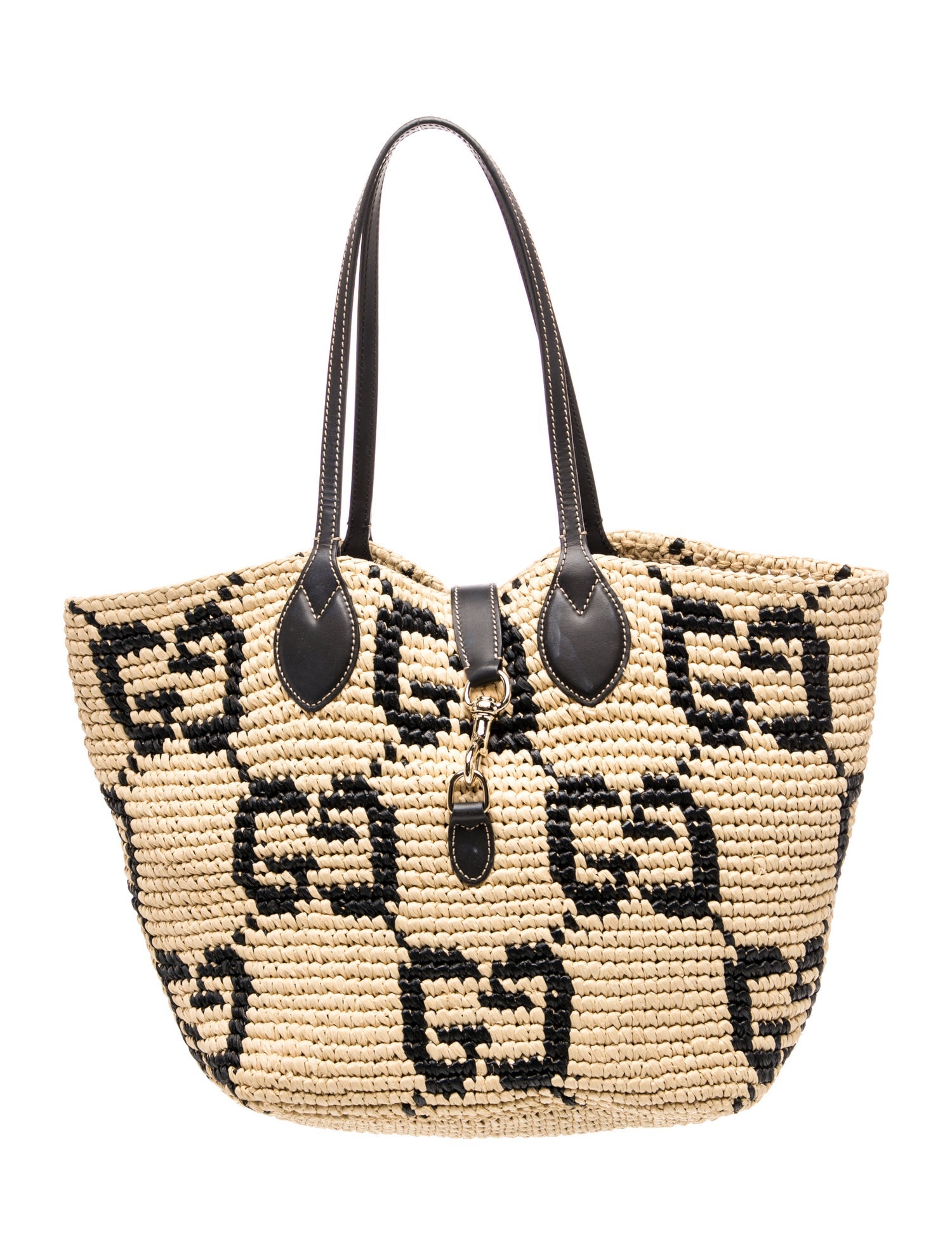 Raffia Woven Medium Tote Bag