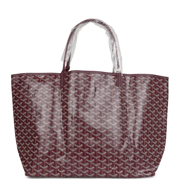 Goyard Goyard Goyardine Burgundy Saint Louis GM Tote Bag Palladium Hardware