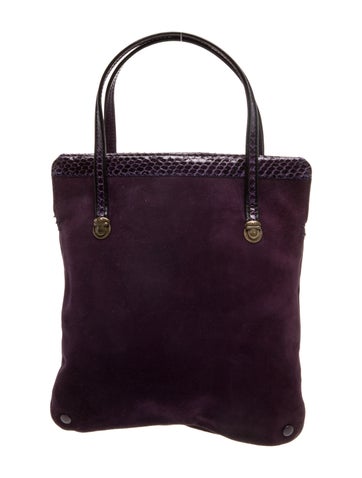 Suede Top Handle Bag