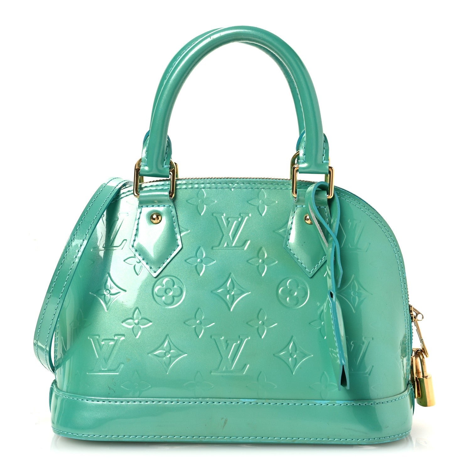 Louis Vuitton Vernis Alma BB Blue Lagon