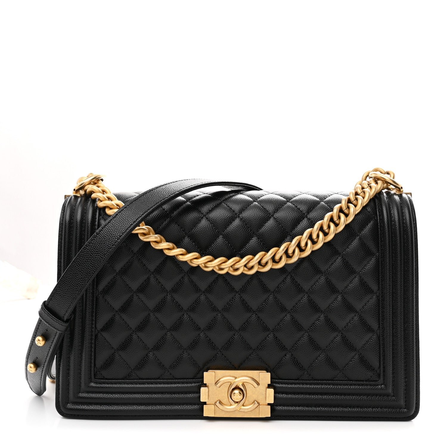 Chanel Caviar Quilted New Medium Boy Flap Black
