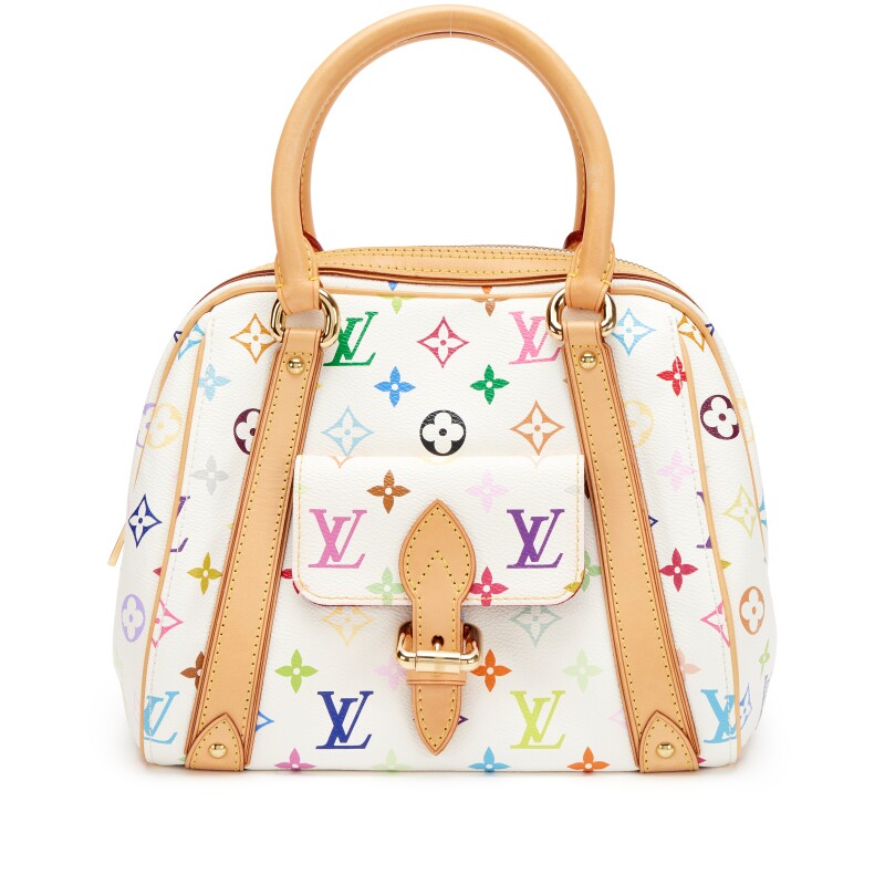 White Monogram Multicolore Canvas Priscilla Bag Gold Hardware, 2007