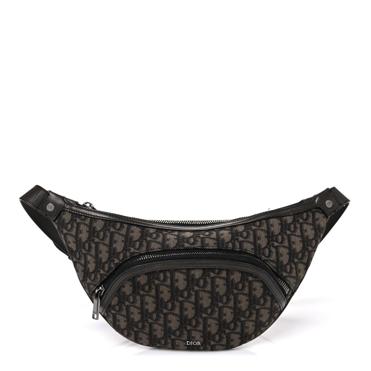 Christian Dior Oblique Saddle Belt Pouch Blue