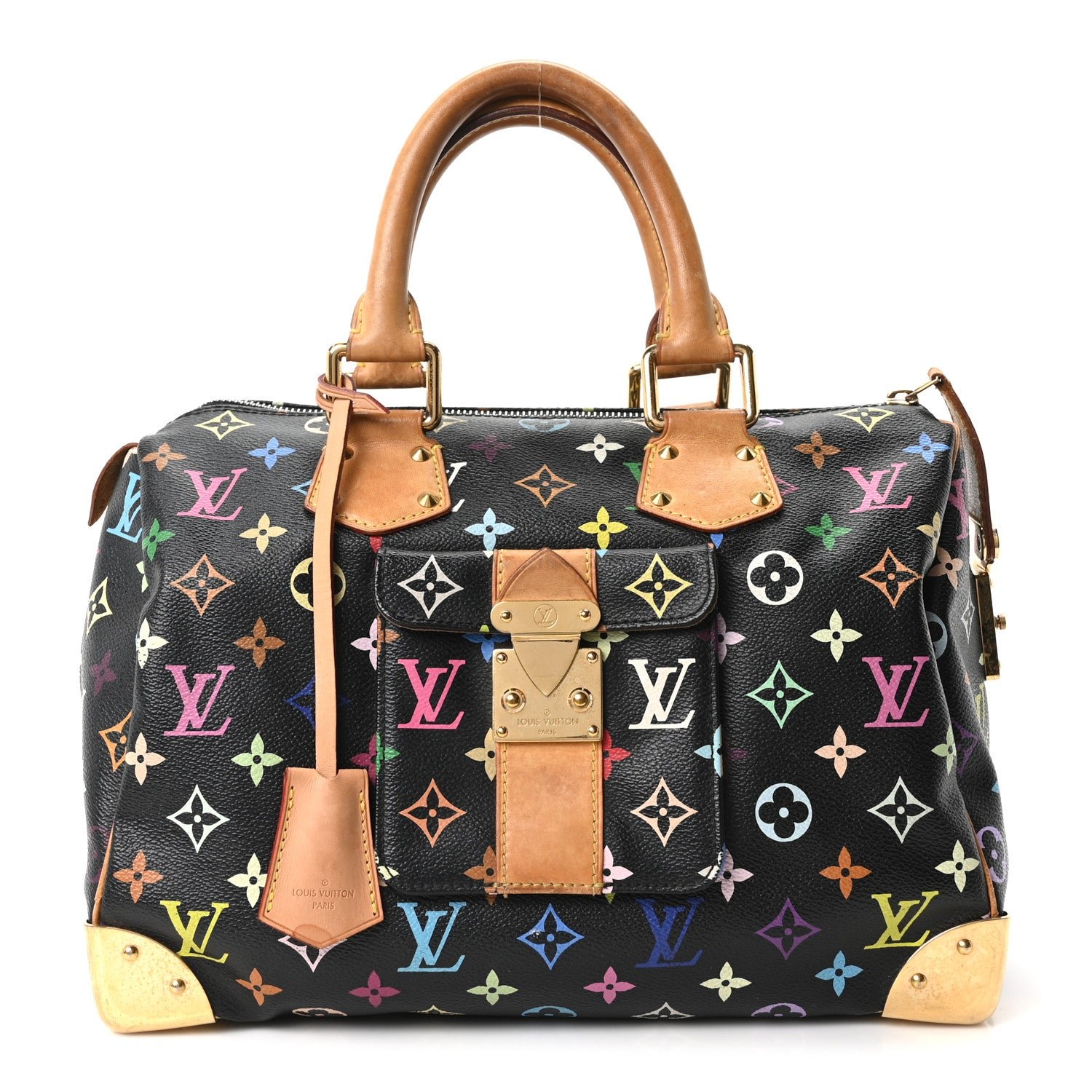 Louis Vuitton Monogram Multicolor Speedy 30 Black
