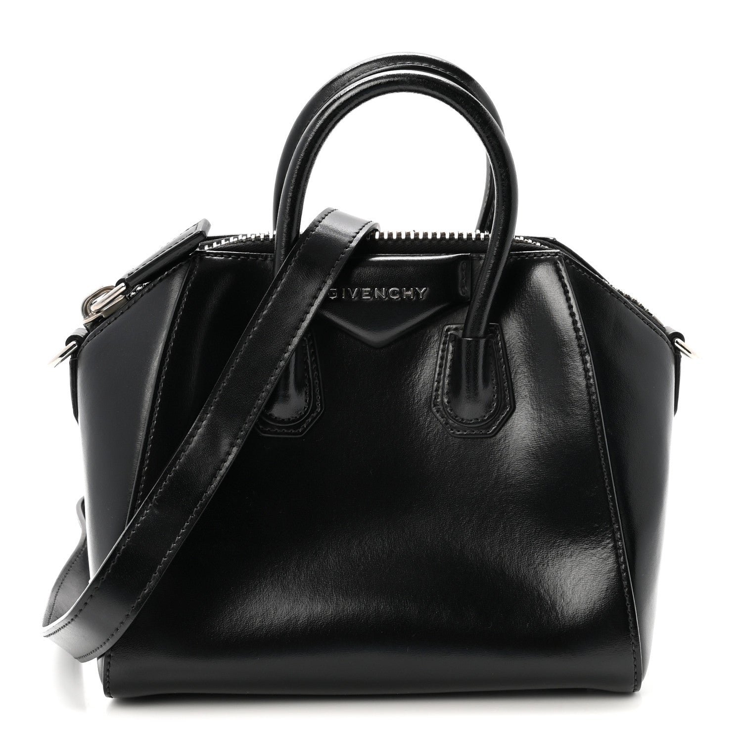 Givenchy Shiny Lord Calfskin Mini Antigona Black