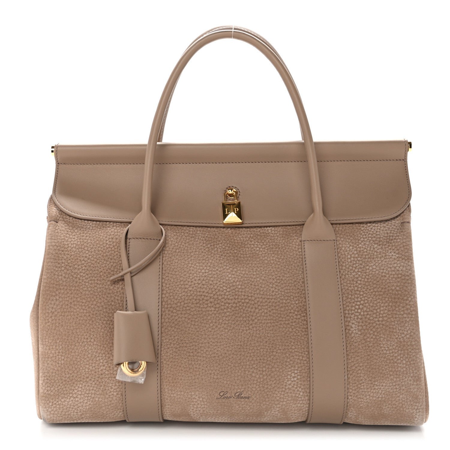 Loro Piana Grained Nubuck L32 Loom Bag Fossil
