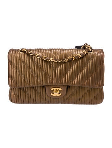 Medium Plisse Double Flap Bag