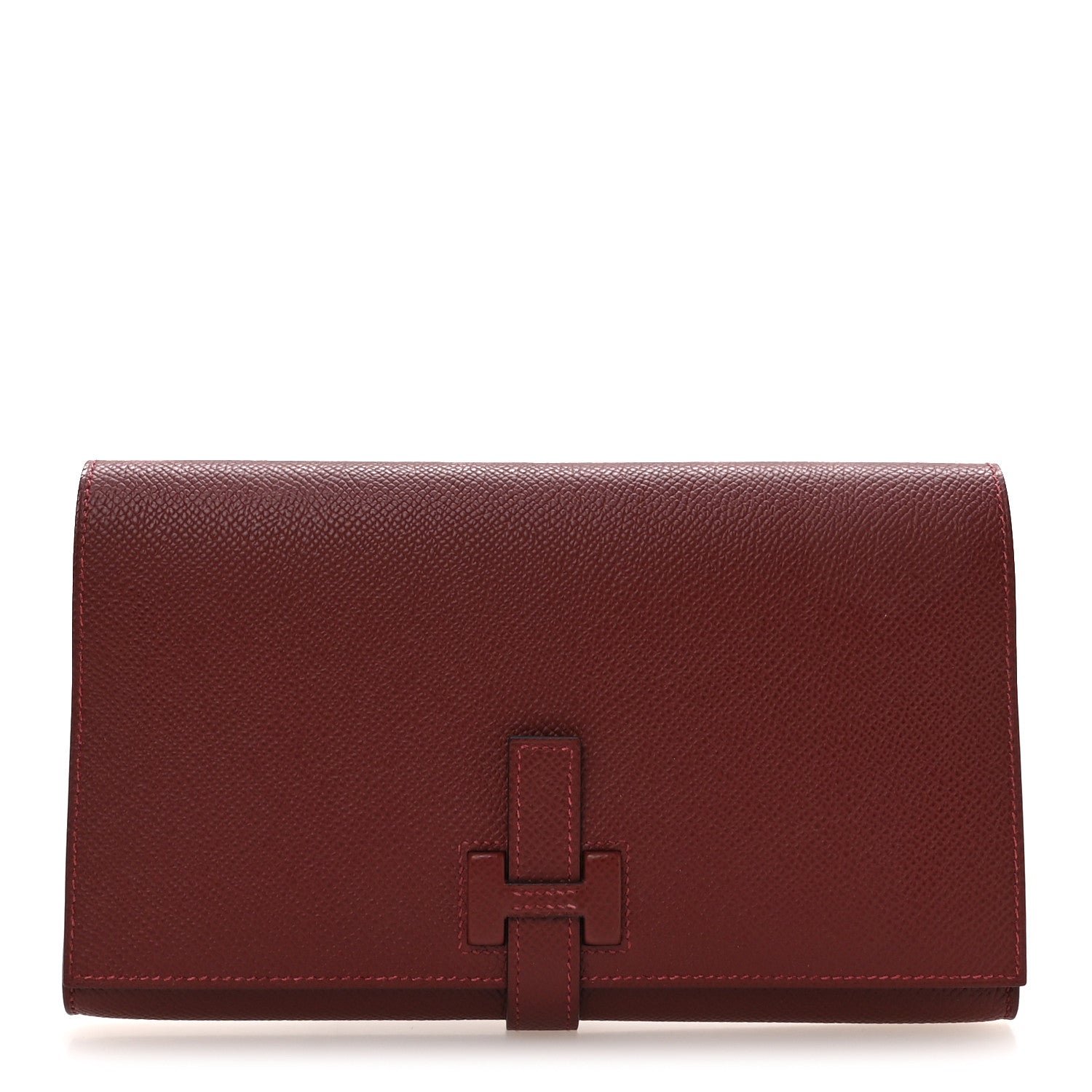 Hermes Epsom New H Passant Toutenmain Wallet Rouge H