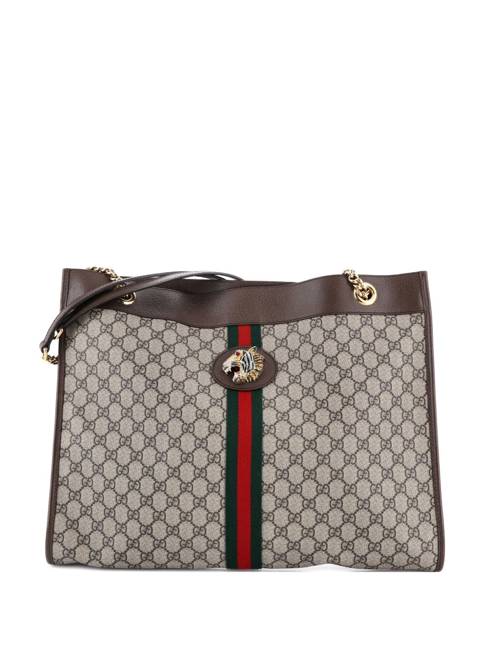 Rajah Chain GG Coated Canvas Large tote bag