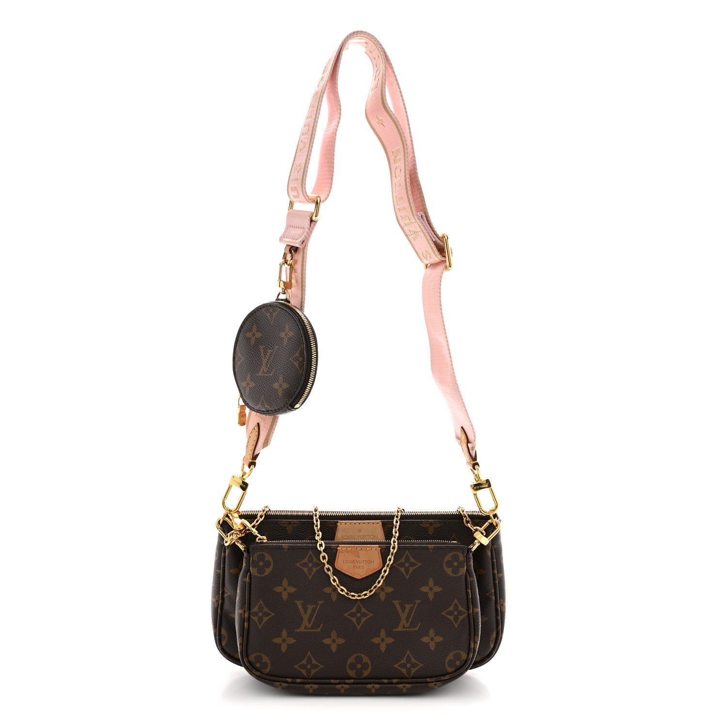 Louis Vuitton Monogram Multi Pochette Accessories Rose Clair