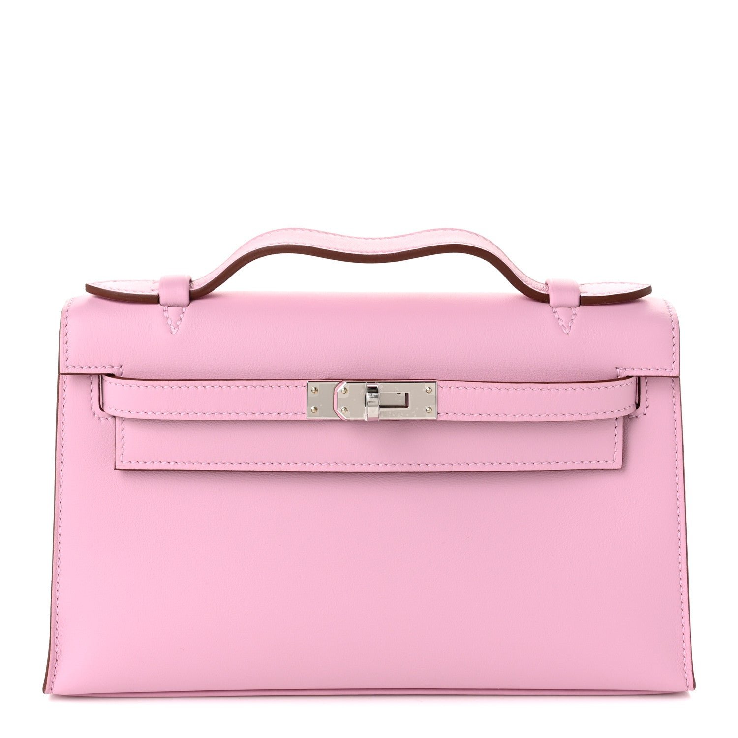 Hermes Swift Kelly Pochette Clutch Mauve Sylvestre