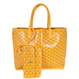 Goyard Yellow Goyardine Canvas Reversible Anjou PM