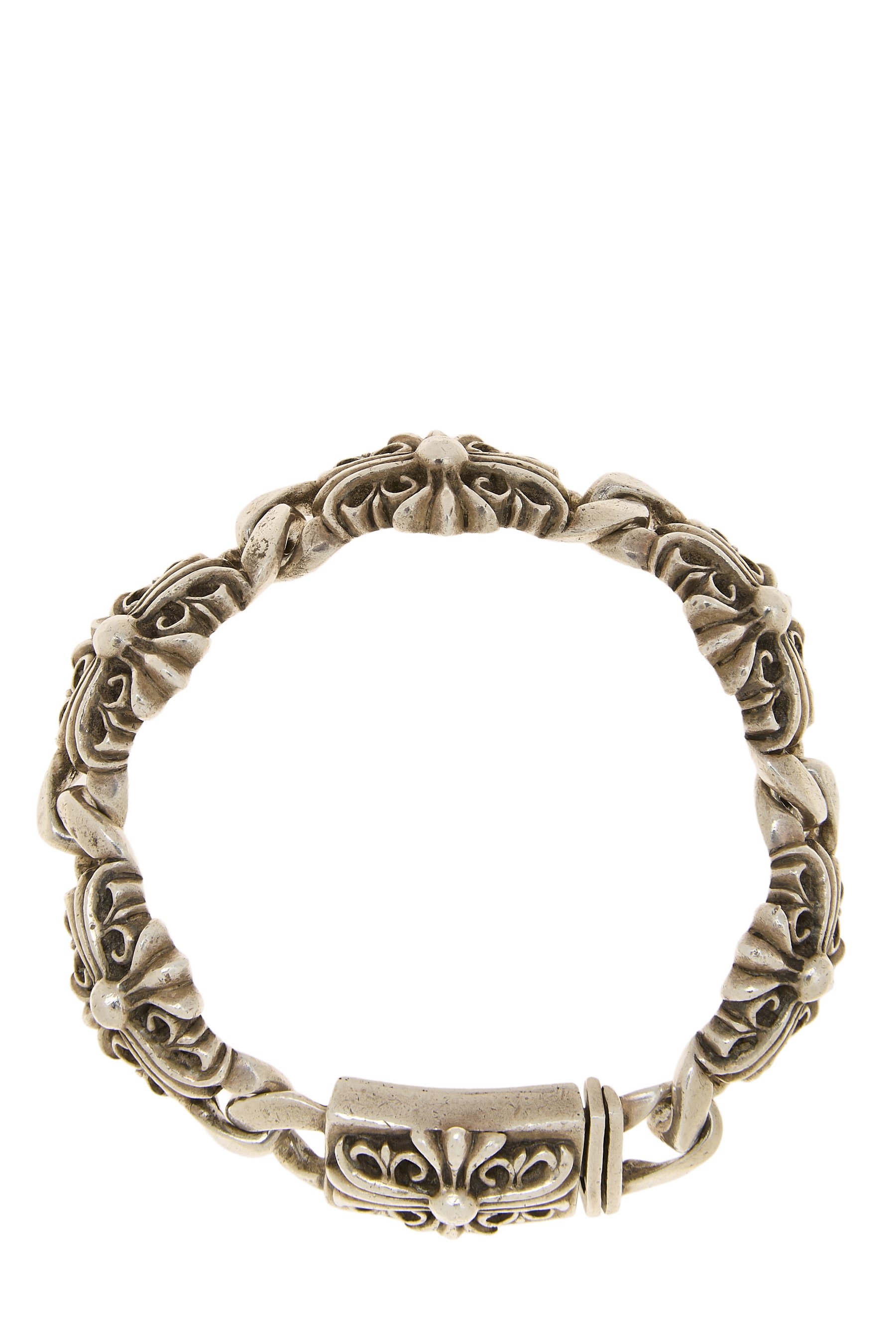 Chrome Hearts Sterling Silver Keeper Link Bracelet