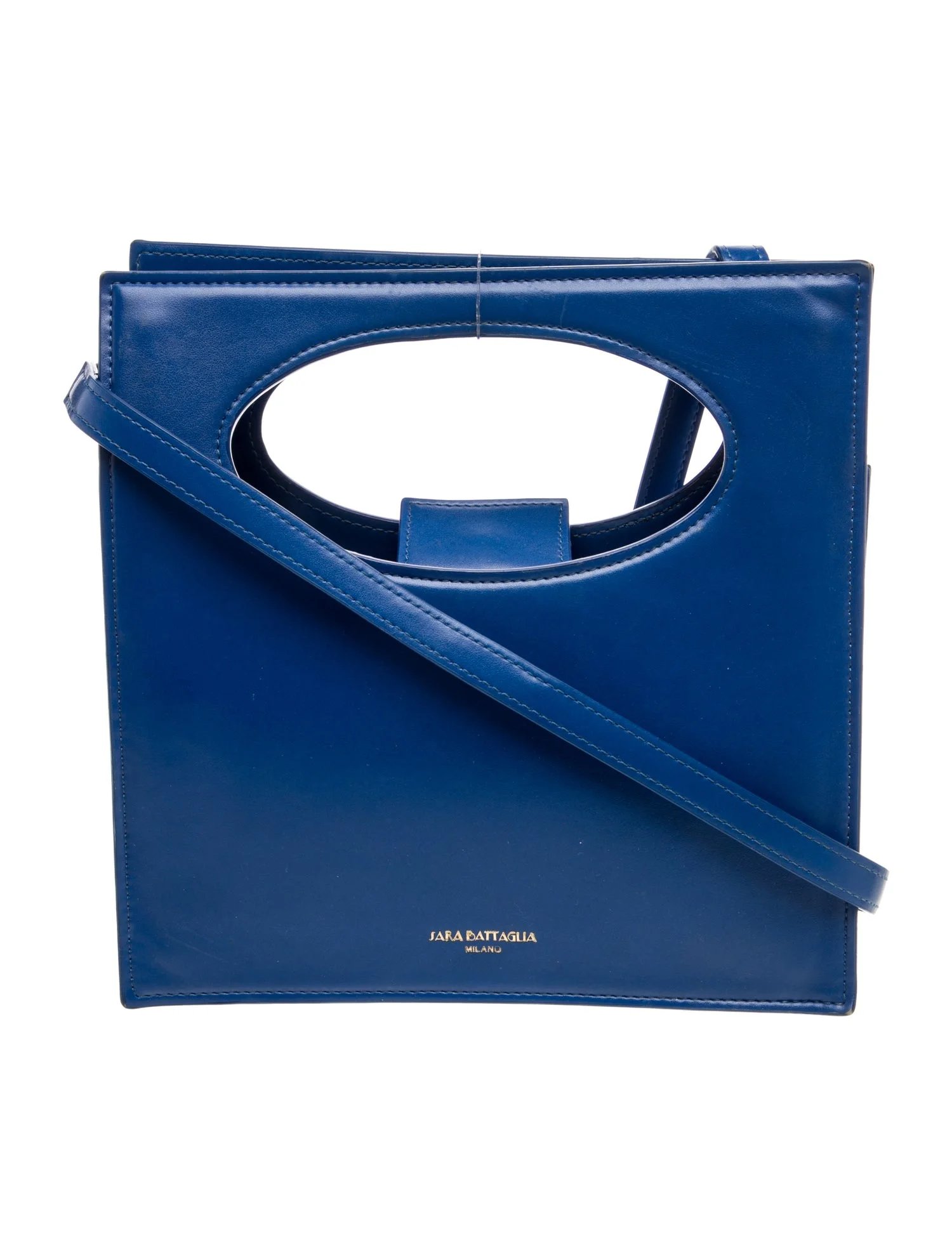 Sara Battaglia Leather Top Handle Bag