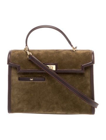 Suede Top Handle Bag