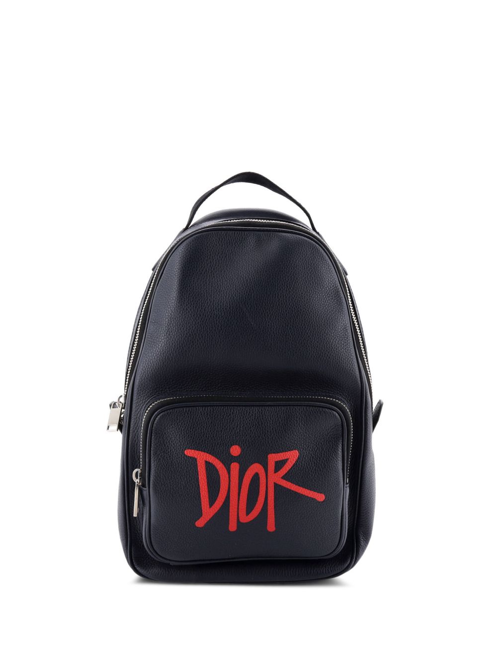 Zip Around Sling Logo Printed Leather backpack