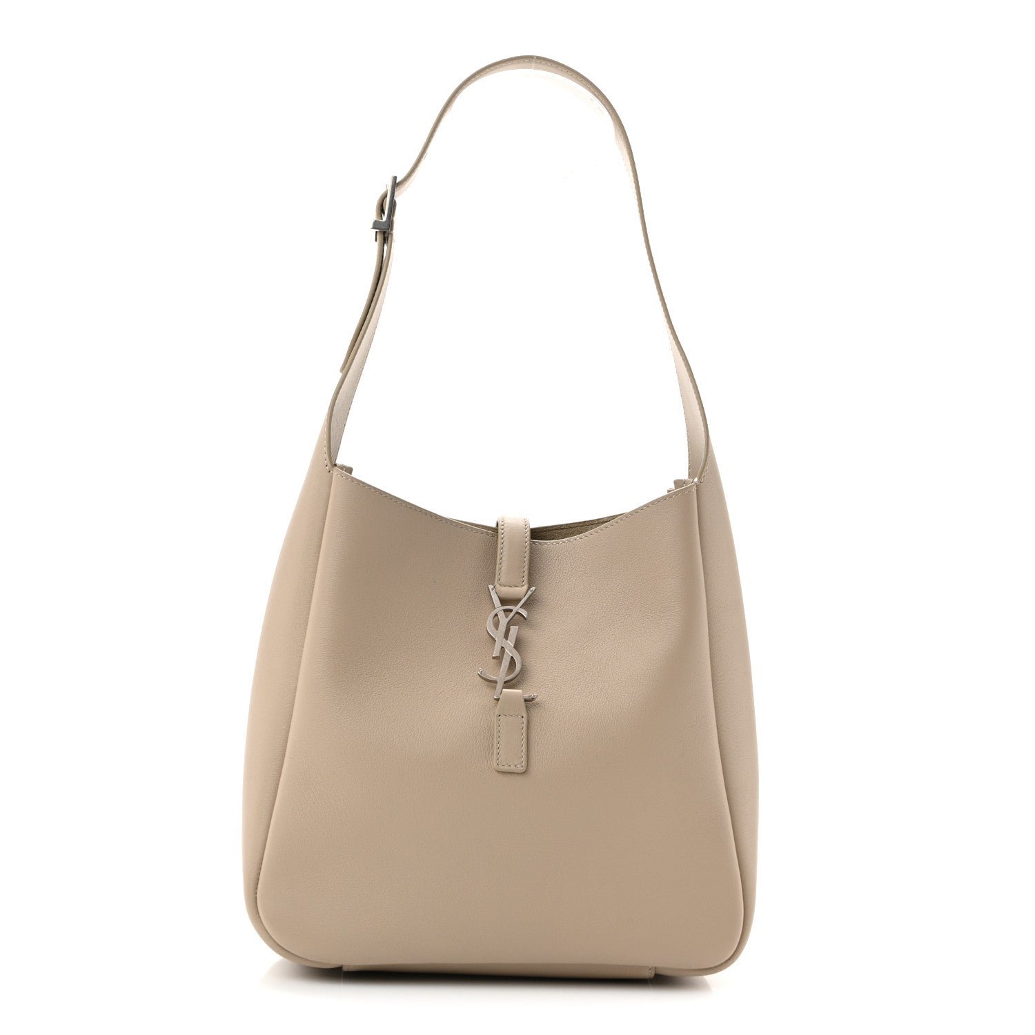 Saint Laurent Smooth Calfskin Small Le 5 A 7 Soft Hobo Sea Salt